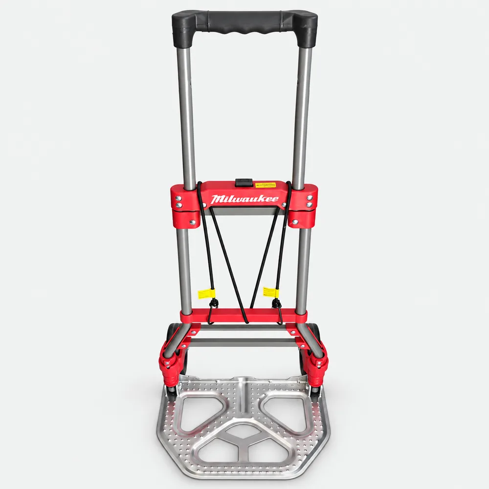 Red folding hand truck dolly available with tote rentals
