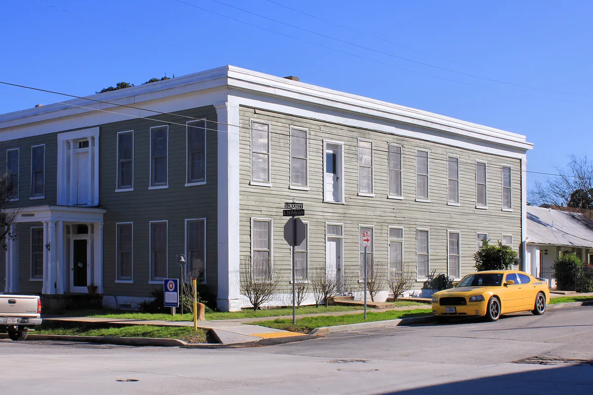 The historic Magnolia Hotel building in Seguin, Texas